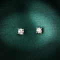 Magic Bezel Diamond Stud Earrings