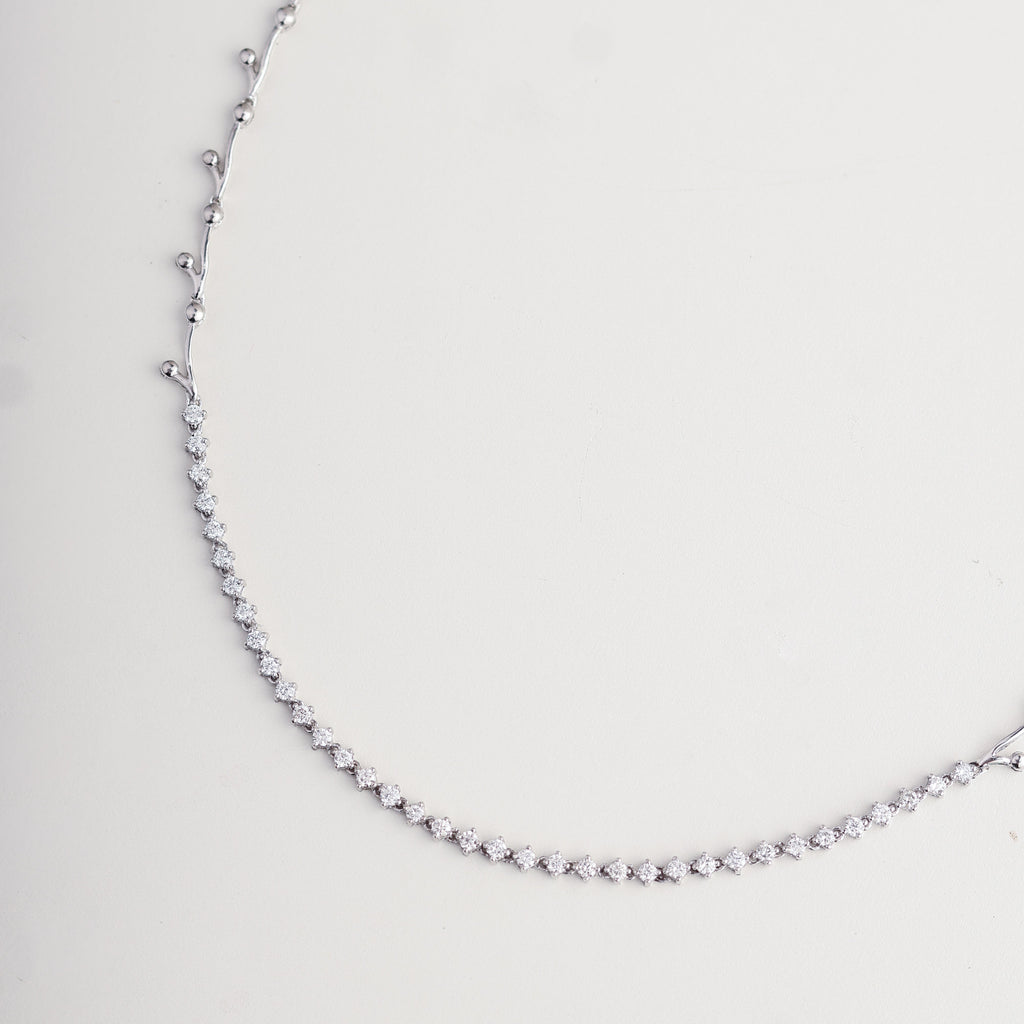 Whisper Half Tennis Necklace