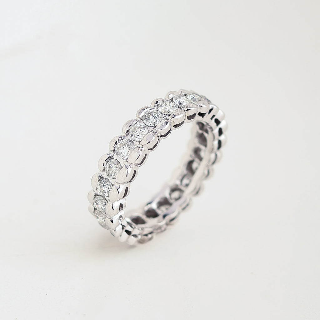Shared-Prong Diamond Eternity Band