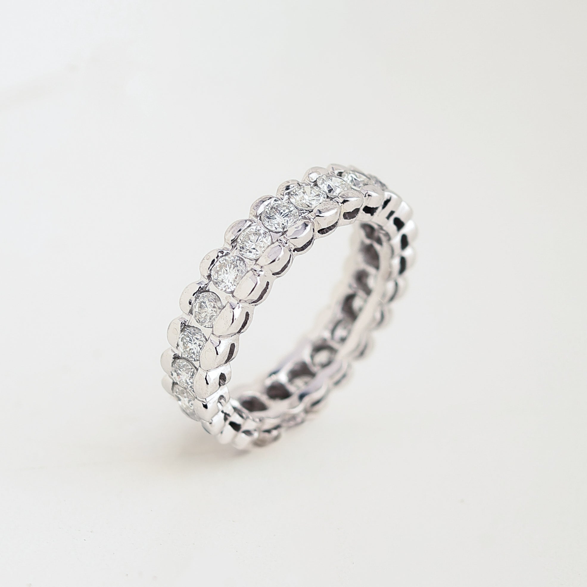 Shared-Prong Diamond Eternity Band