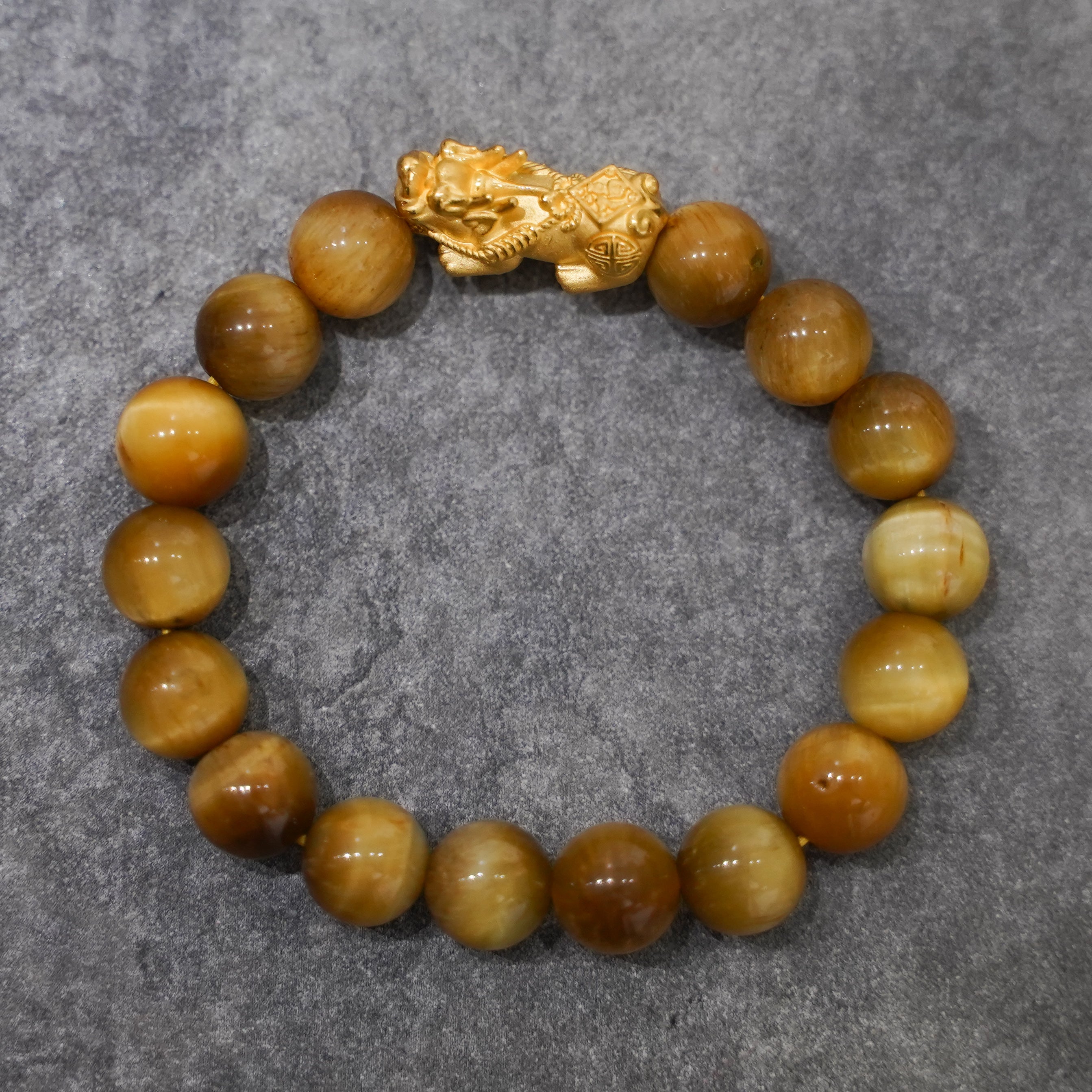 Pi Yao and Yellow Tiger’s Eye Charm Bracelet