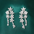 Diamond Floral Statement Earrings