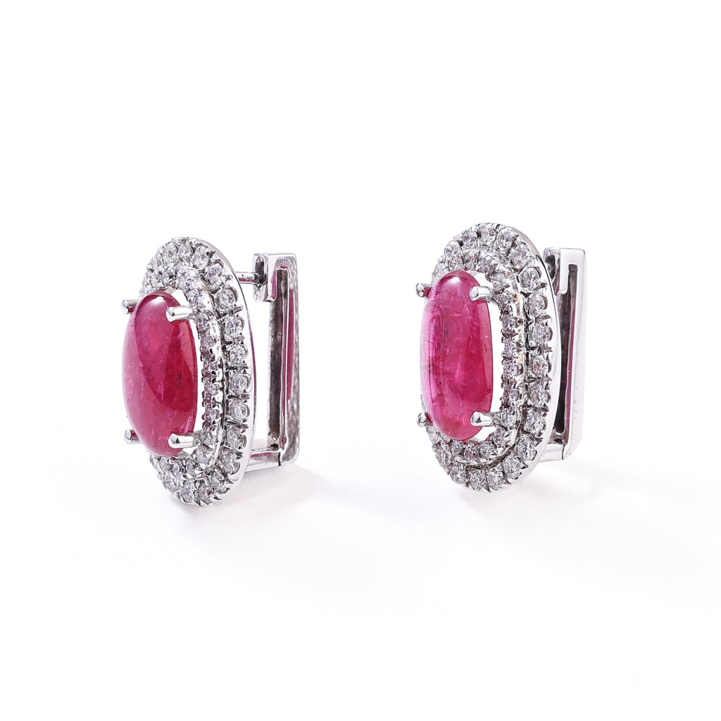 Carmine Clip Earrings