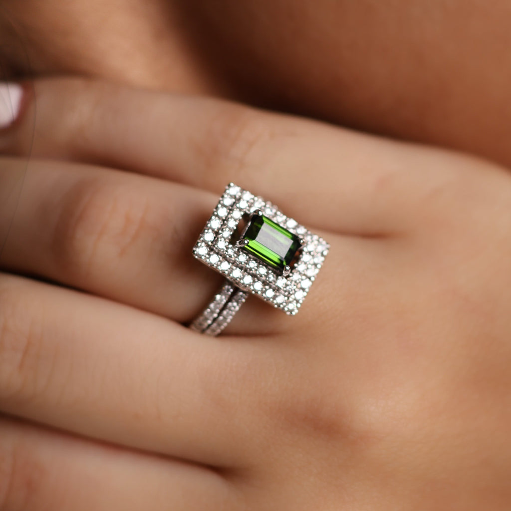 Camellia Ring and Earring Set