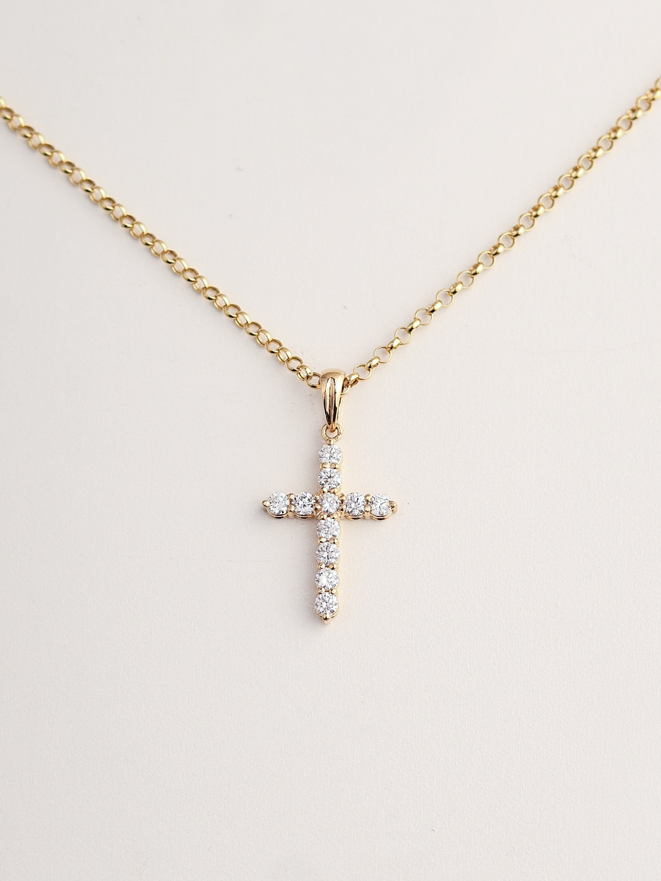 Hope Diamond Cross Pendant