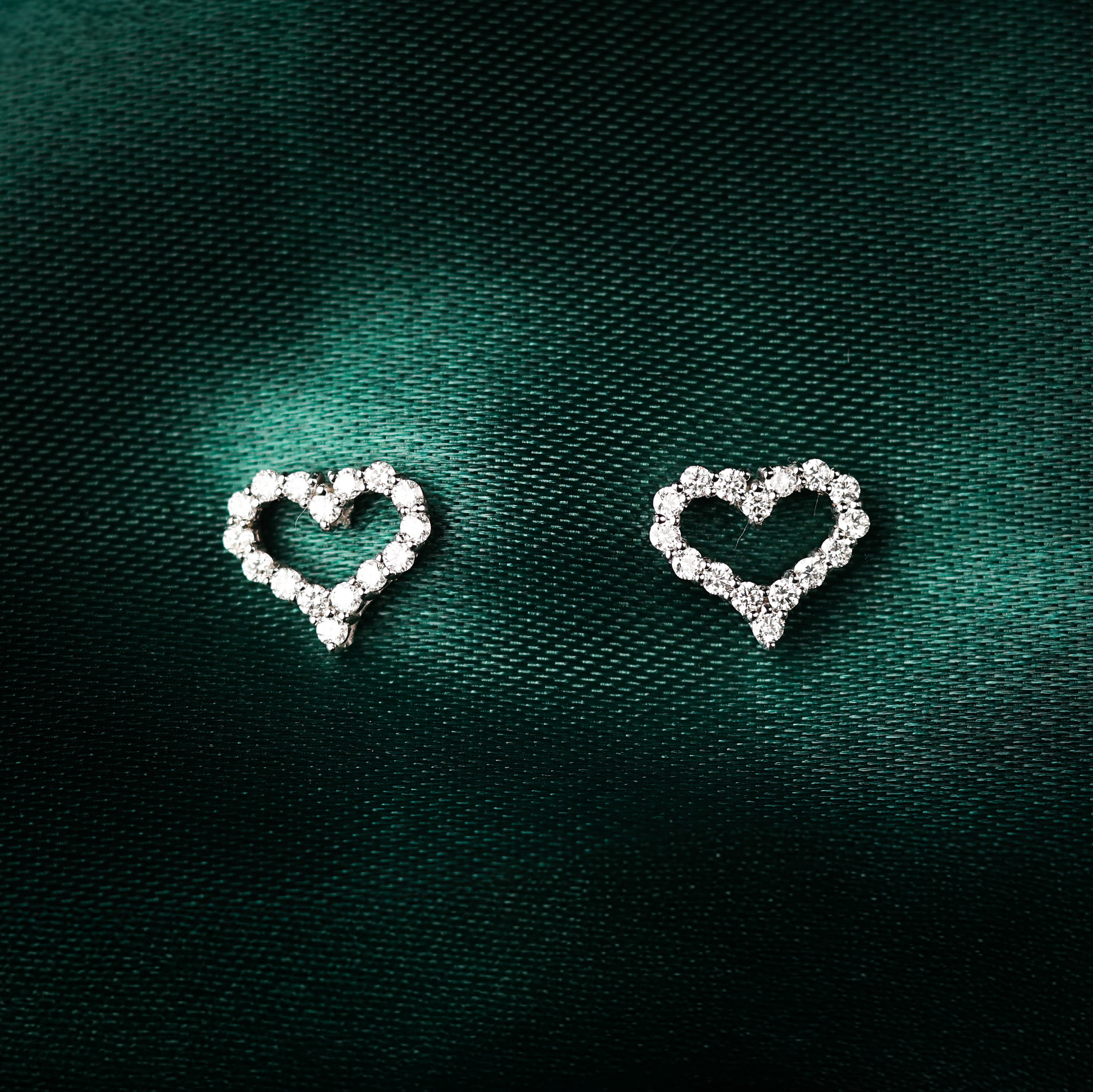 Amour Heart Diamond Studs