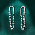 Multi-Shape Diamond Drop Earrings