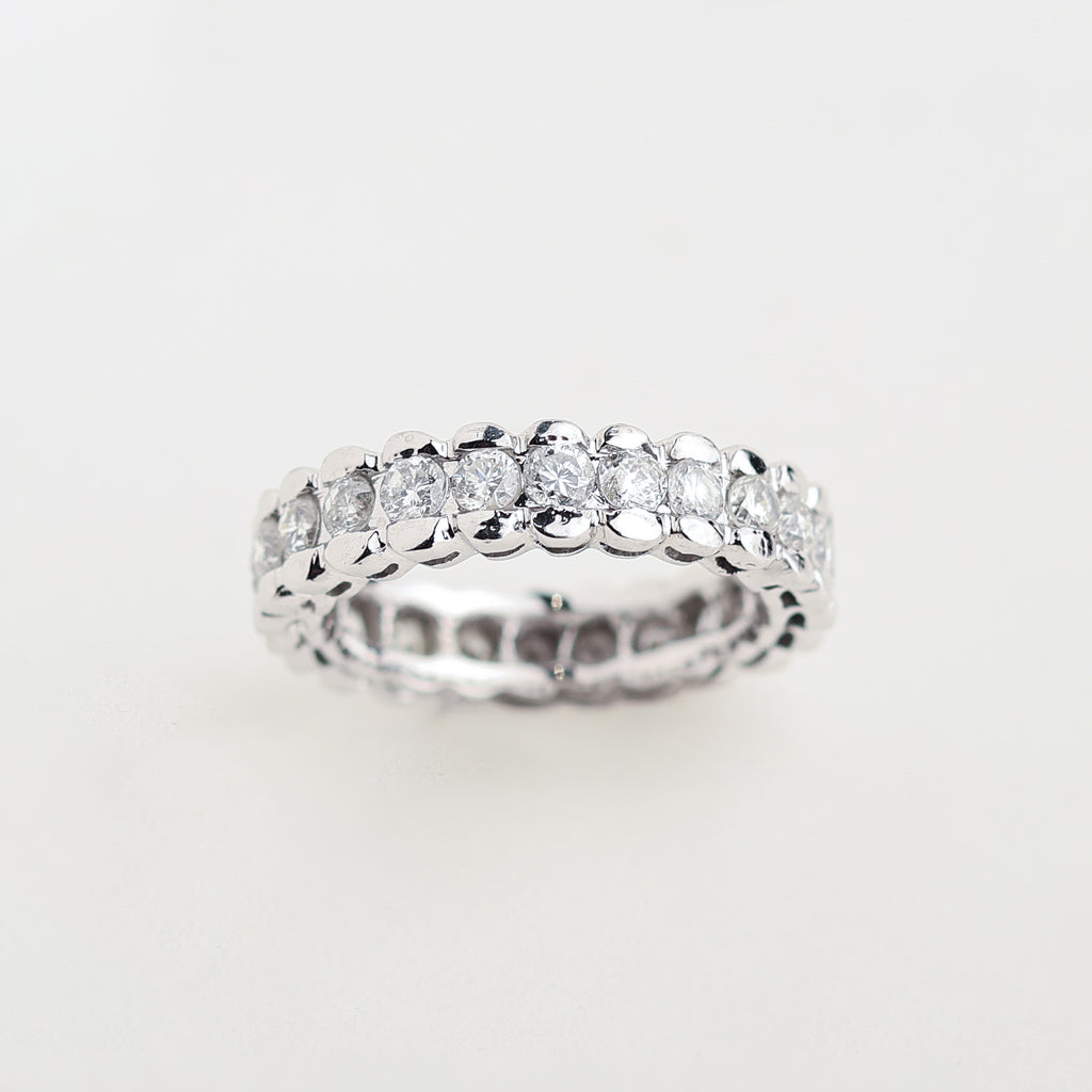 Shared-Prong Diamond Eternity Band
