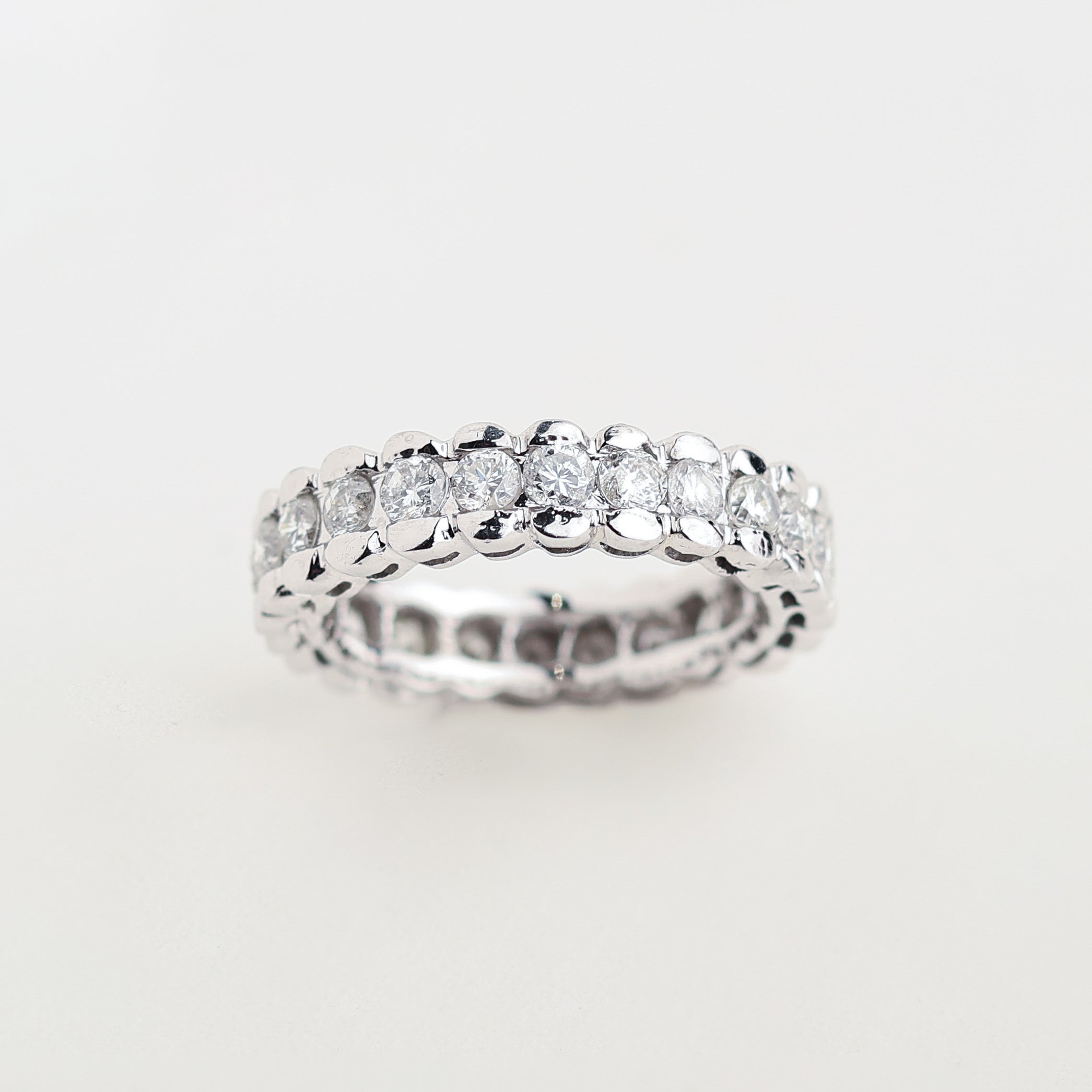 Shared-Prong Diamond Eternity Band