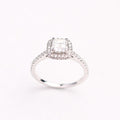 Asscher Halo Engagement Ring