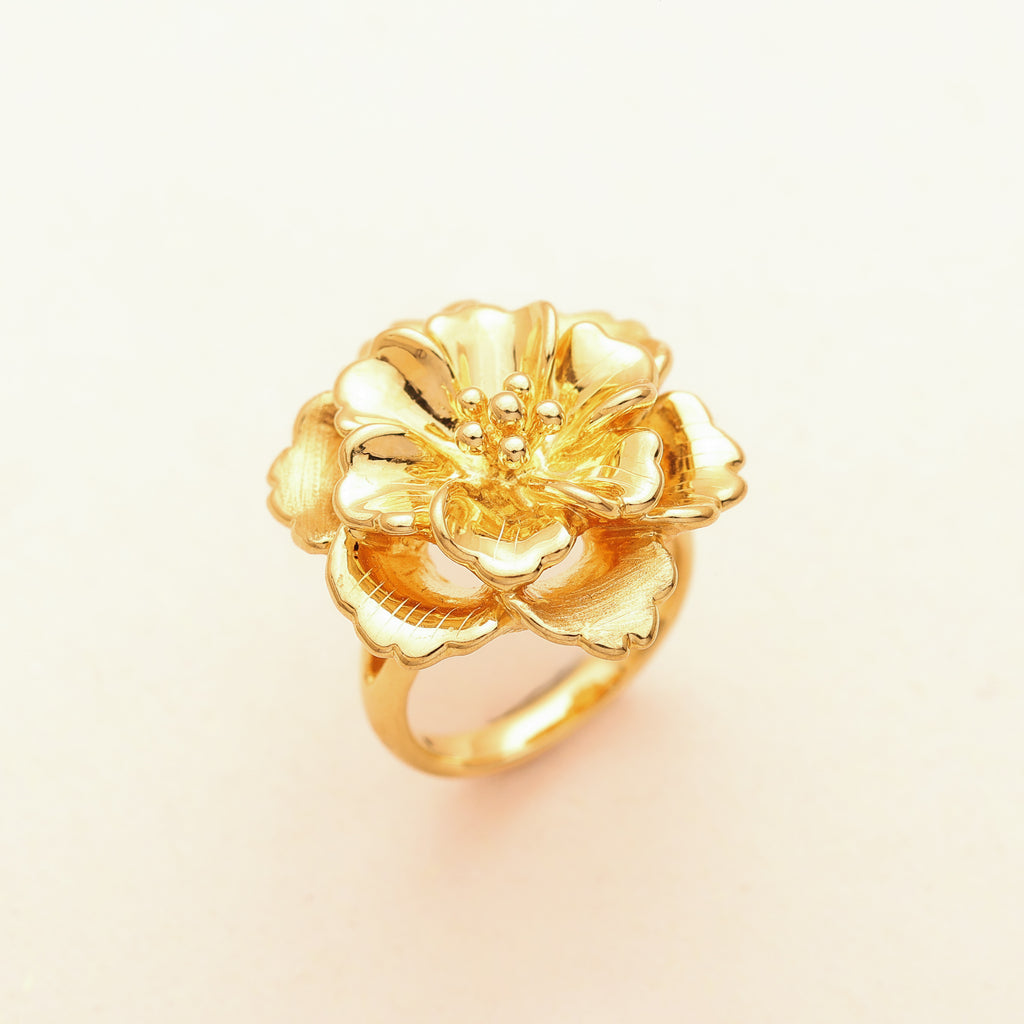 Golden Peony Ring