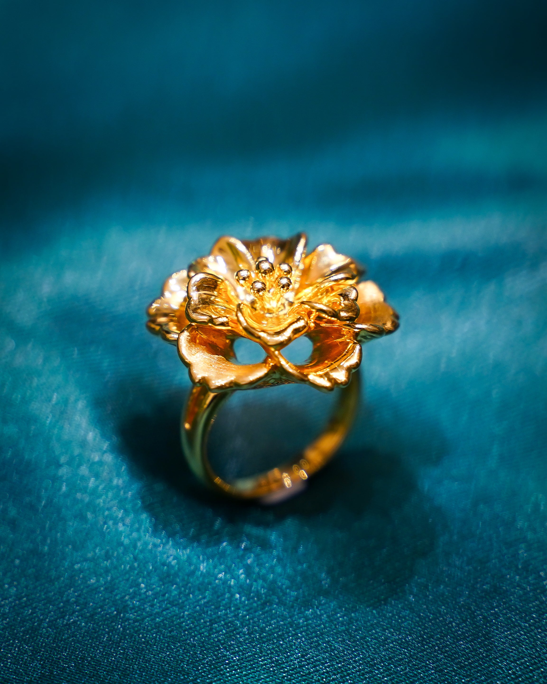 Golden Peony Ring