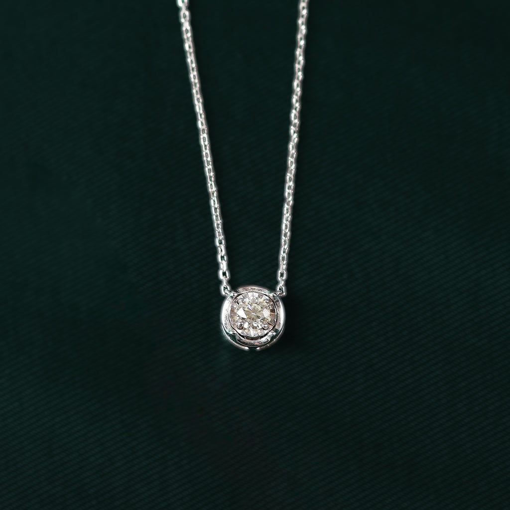 Aura Solitaire Necklace