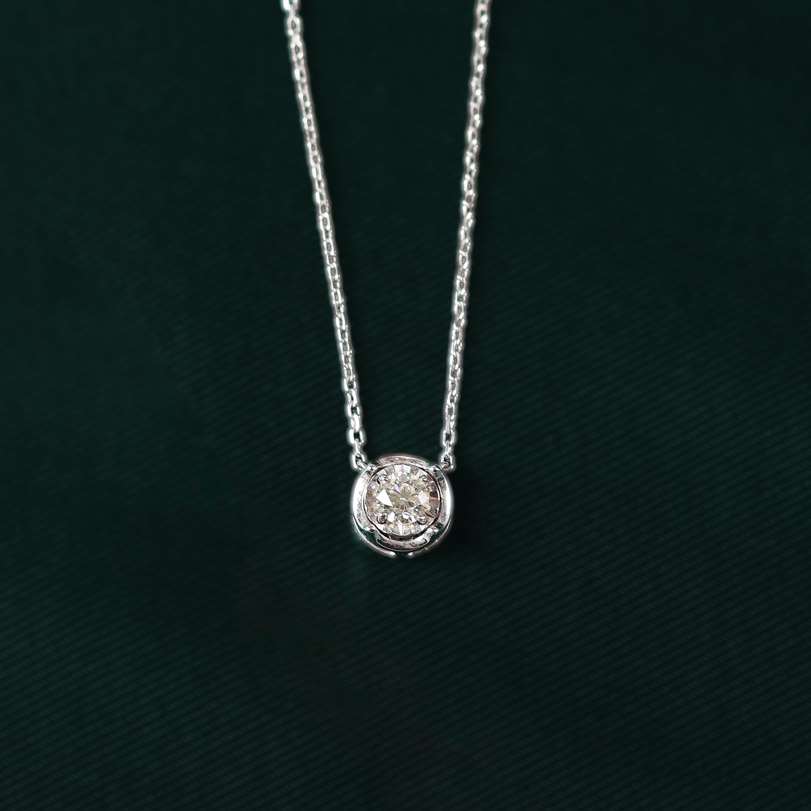Aura Solitaire Necklace