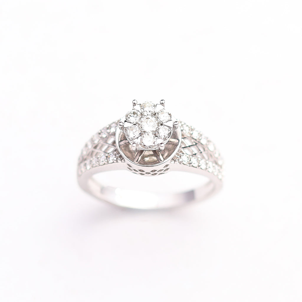 Vintage Diamond Cluster Ring