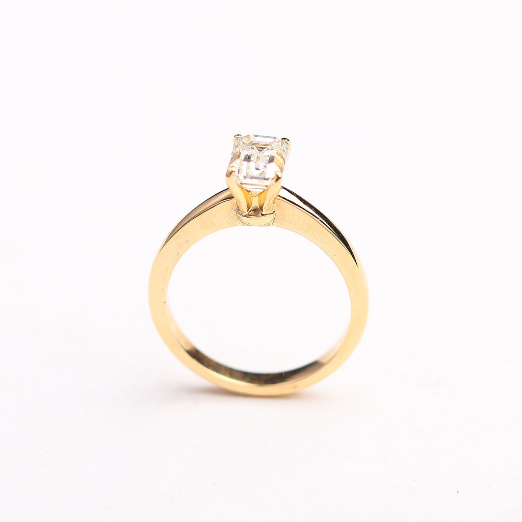 Emerald Cut Solitaire Engagement Ring