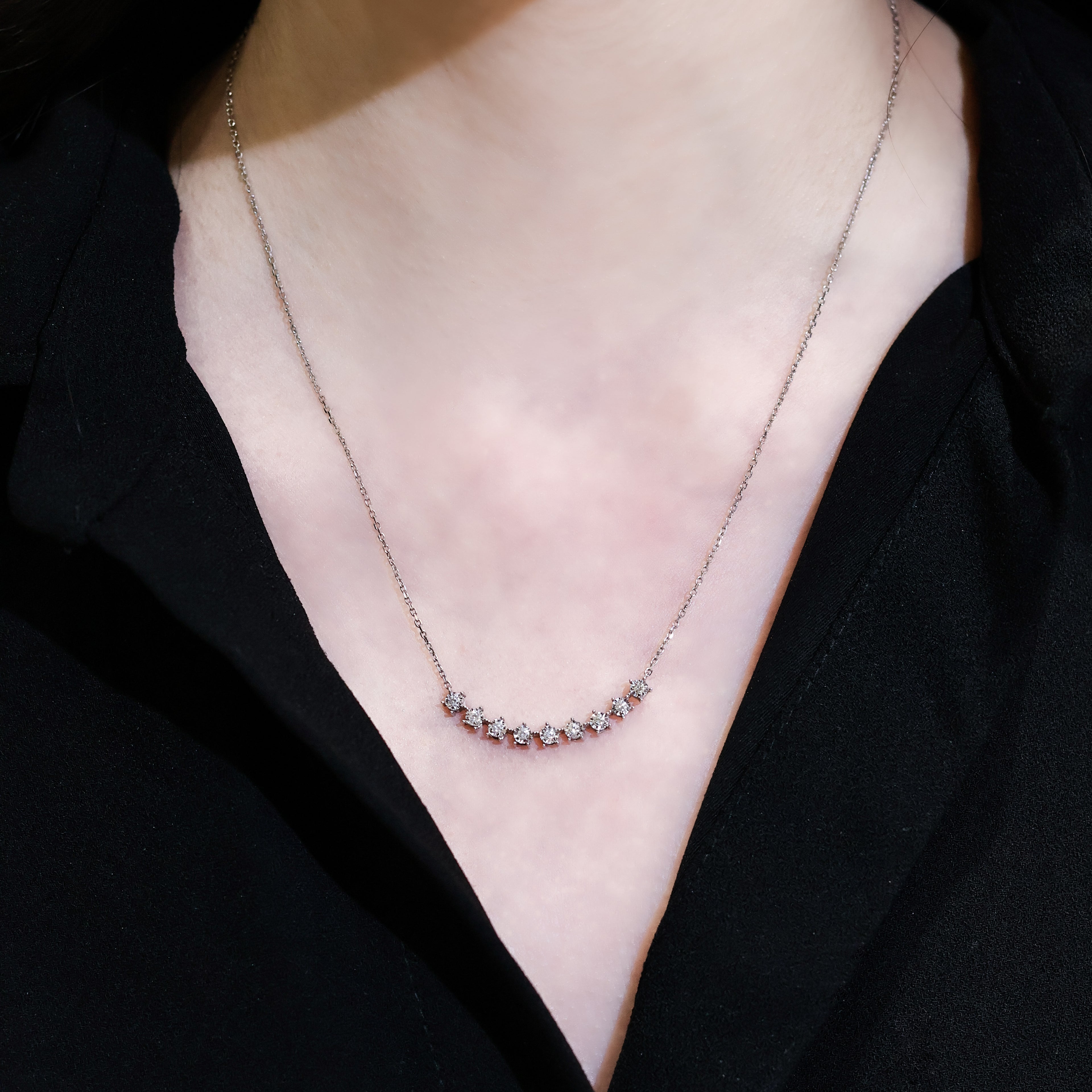Corelle Crescent Diamond Necklace