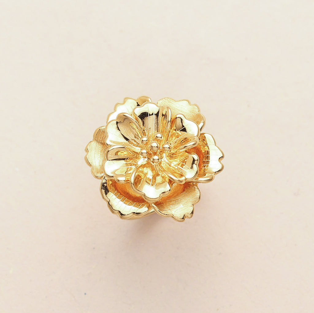 Golden Peony Ring