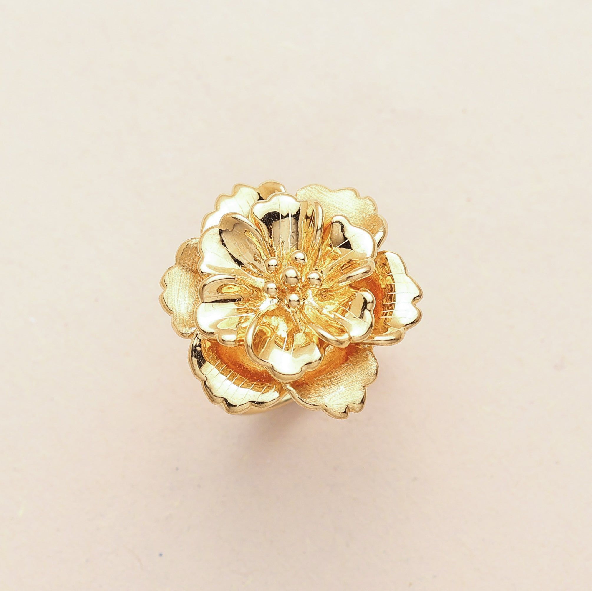 Golden Peony Ring