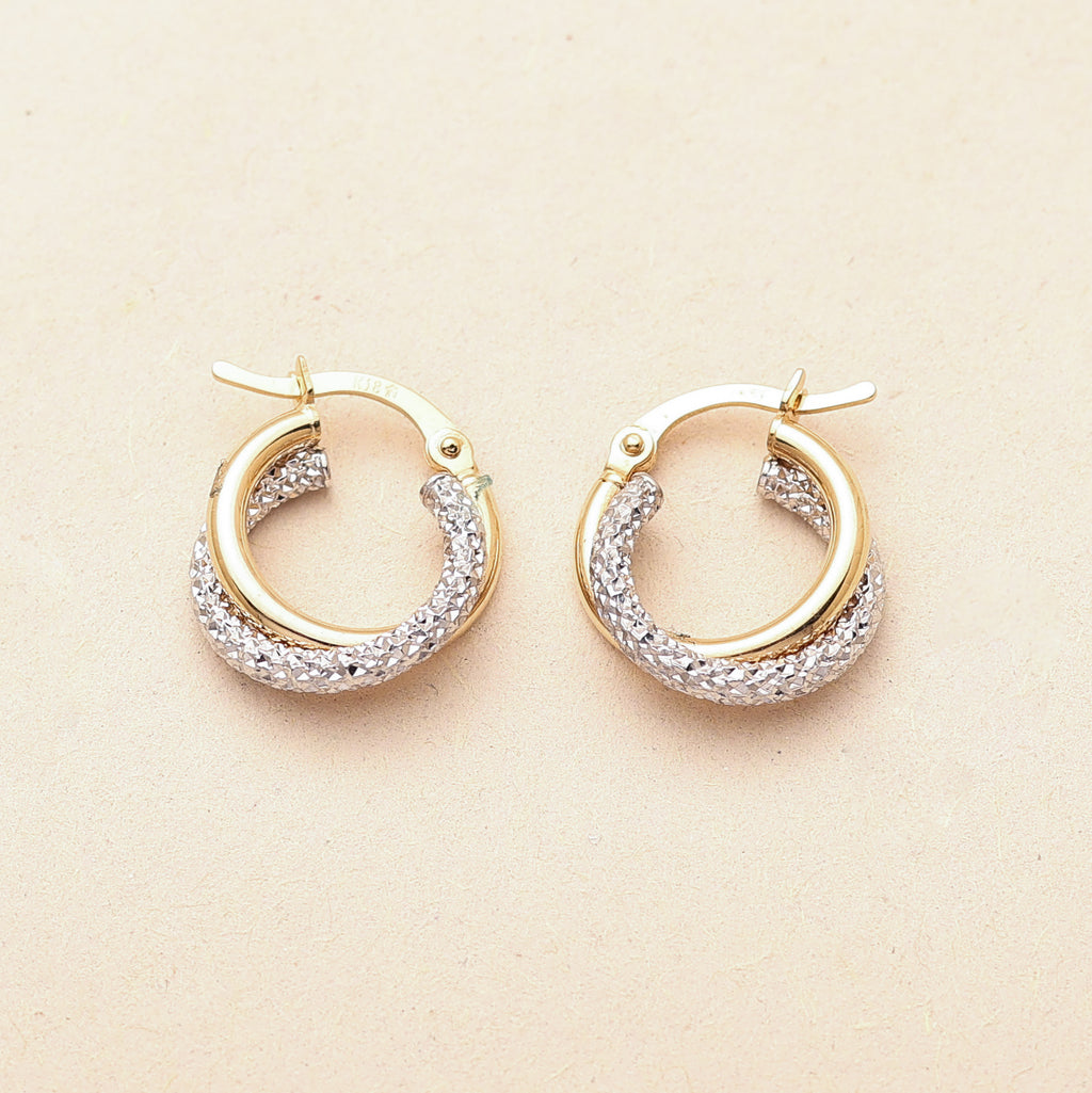 Two-Toned Hoop Earrings