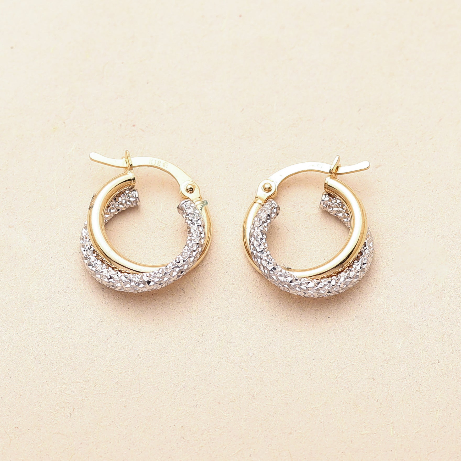 Two-Toned Hoop Earrings