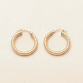 Ribbed Hoop Earrings