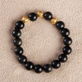 Triple Fortune Ball Charm and Black Obsidian Bracelet