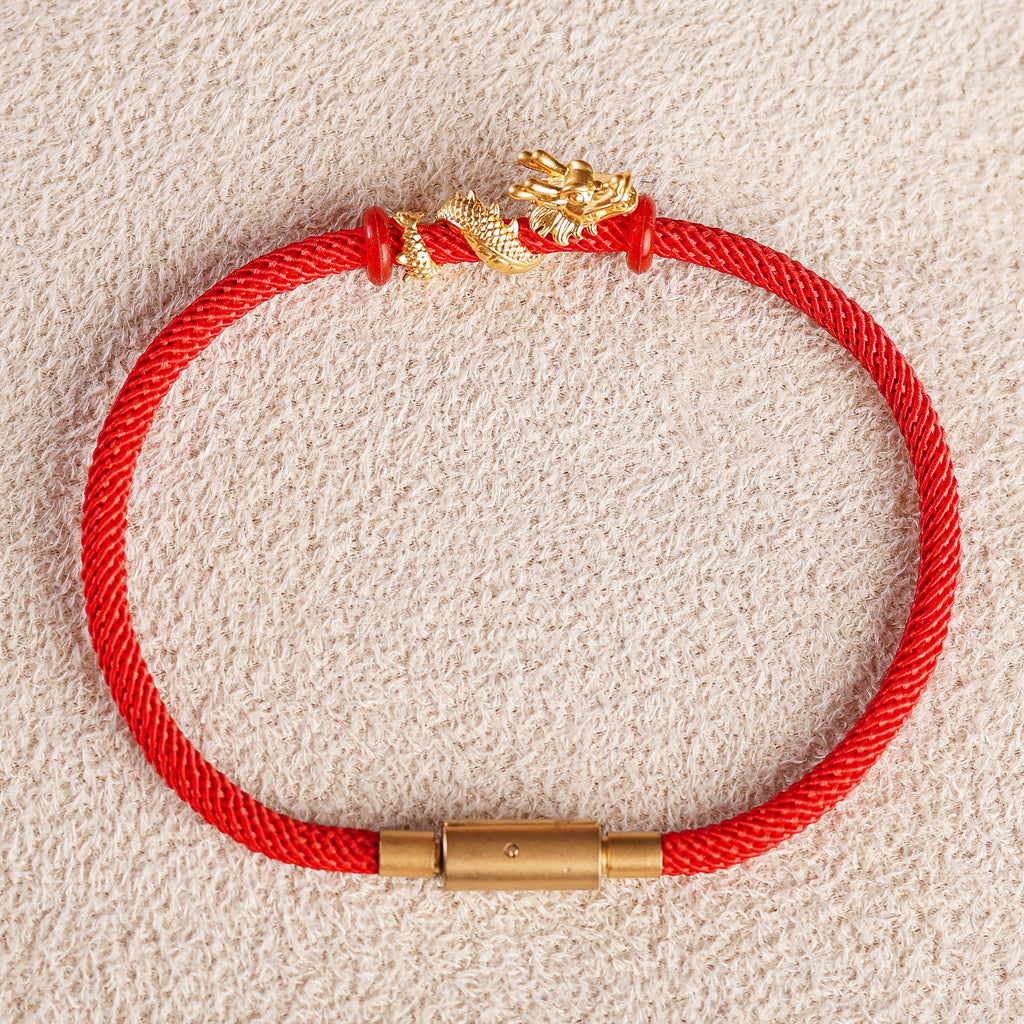 Dragon Charm on Red String Bracelet
