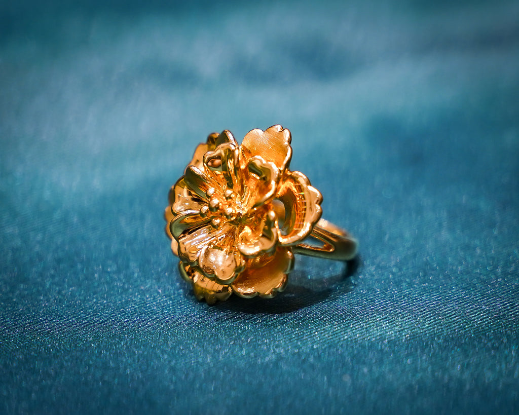 Golden Peony Ring