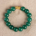 Pi Yao Charm and Green Agate Bracelet