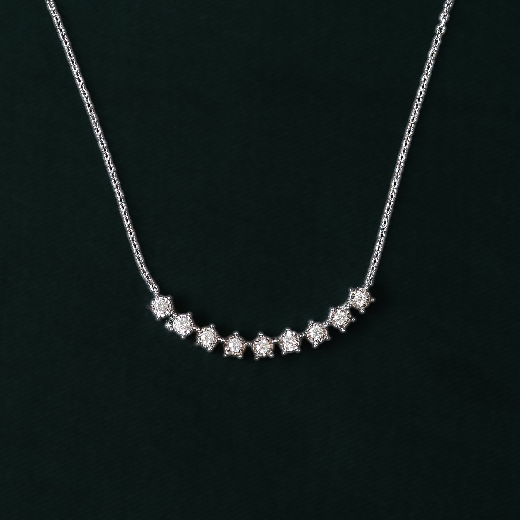 Corelle Crescent Diamond Necklace