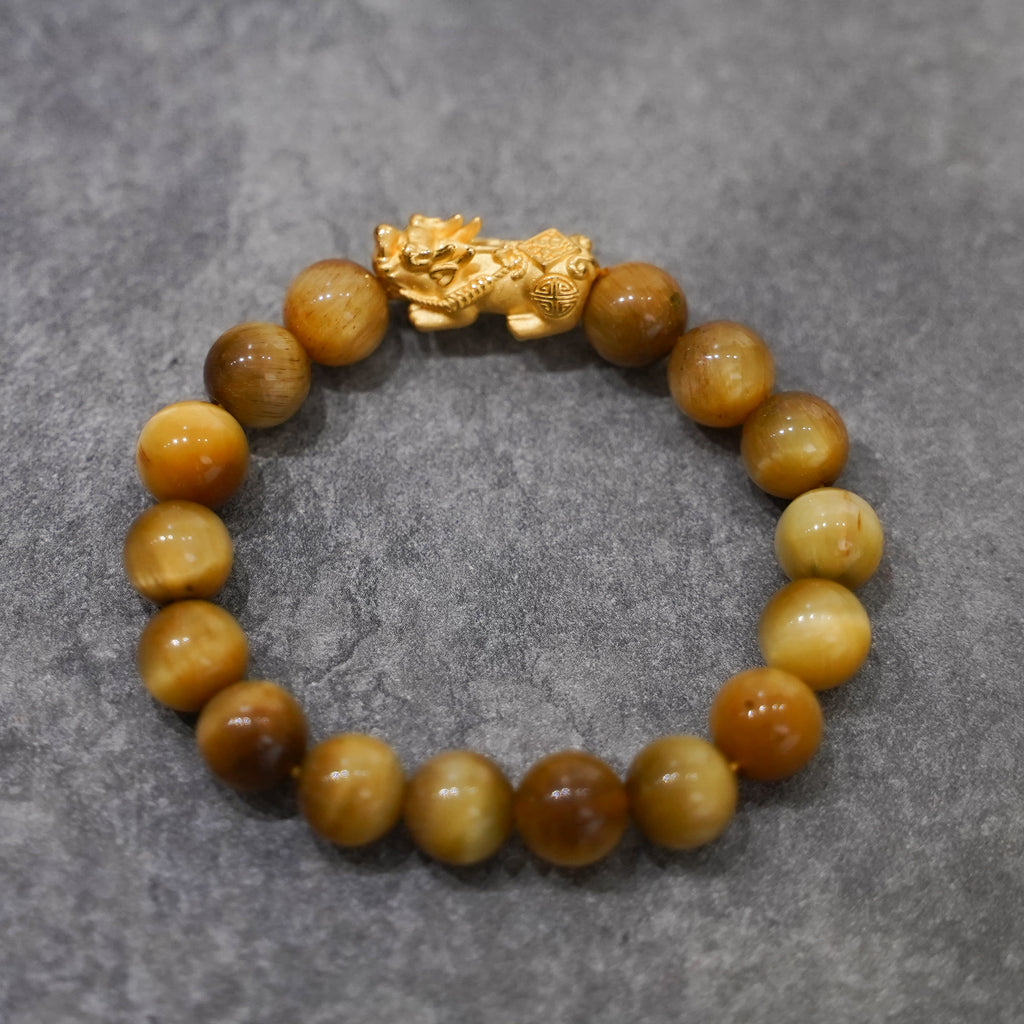 Pi Yao Charm and Yellow Tiger’s Eye Bracelet