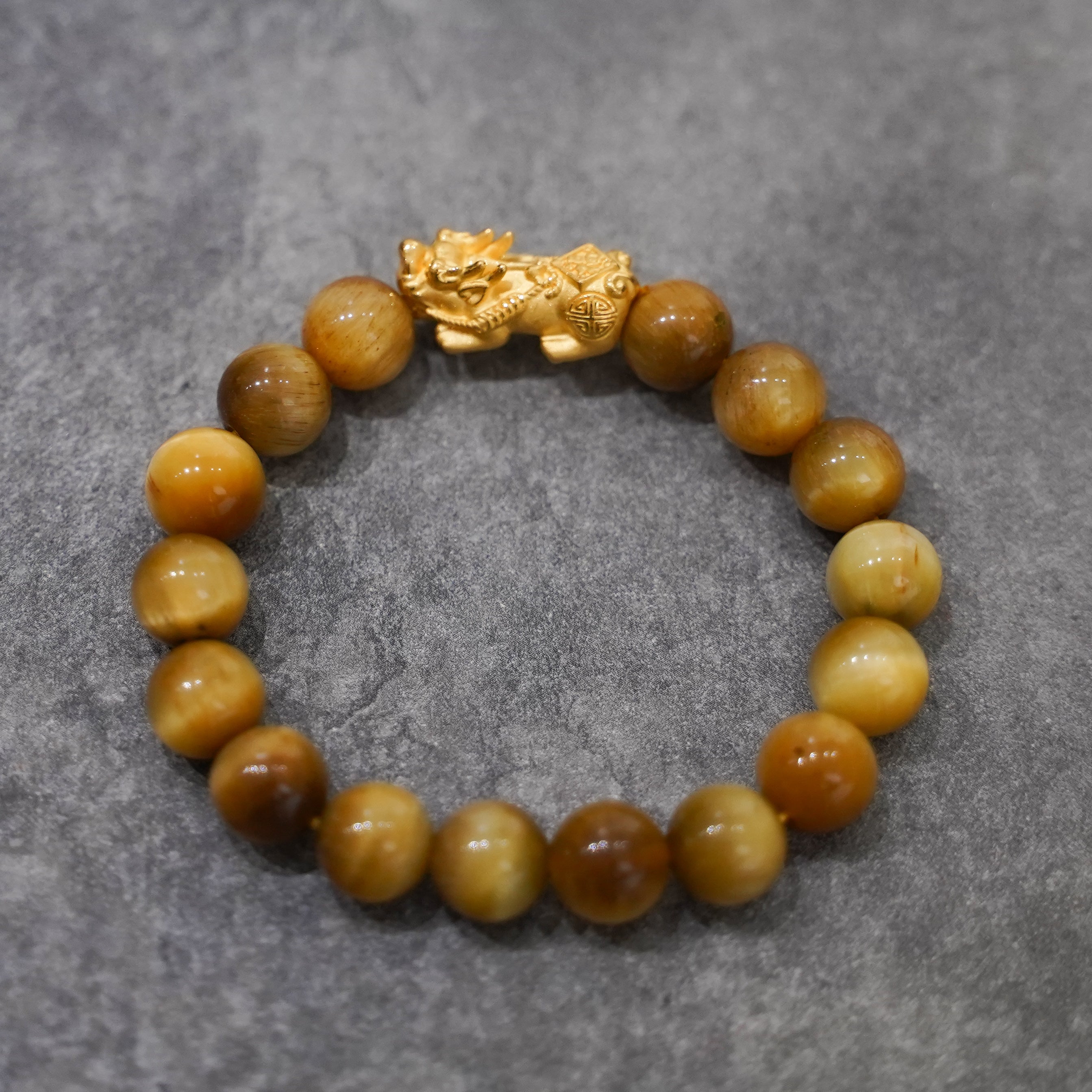 Pi Yao and Yellow Tiger’s Eye Charm Bracelet