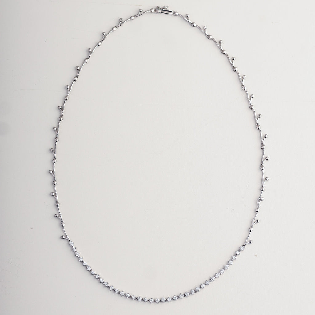 Whisper Half Tennis Necklace