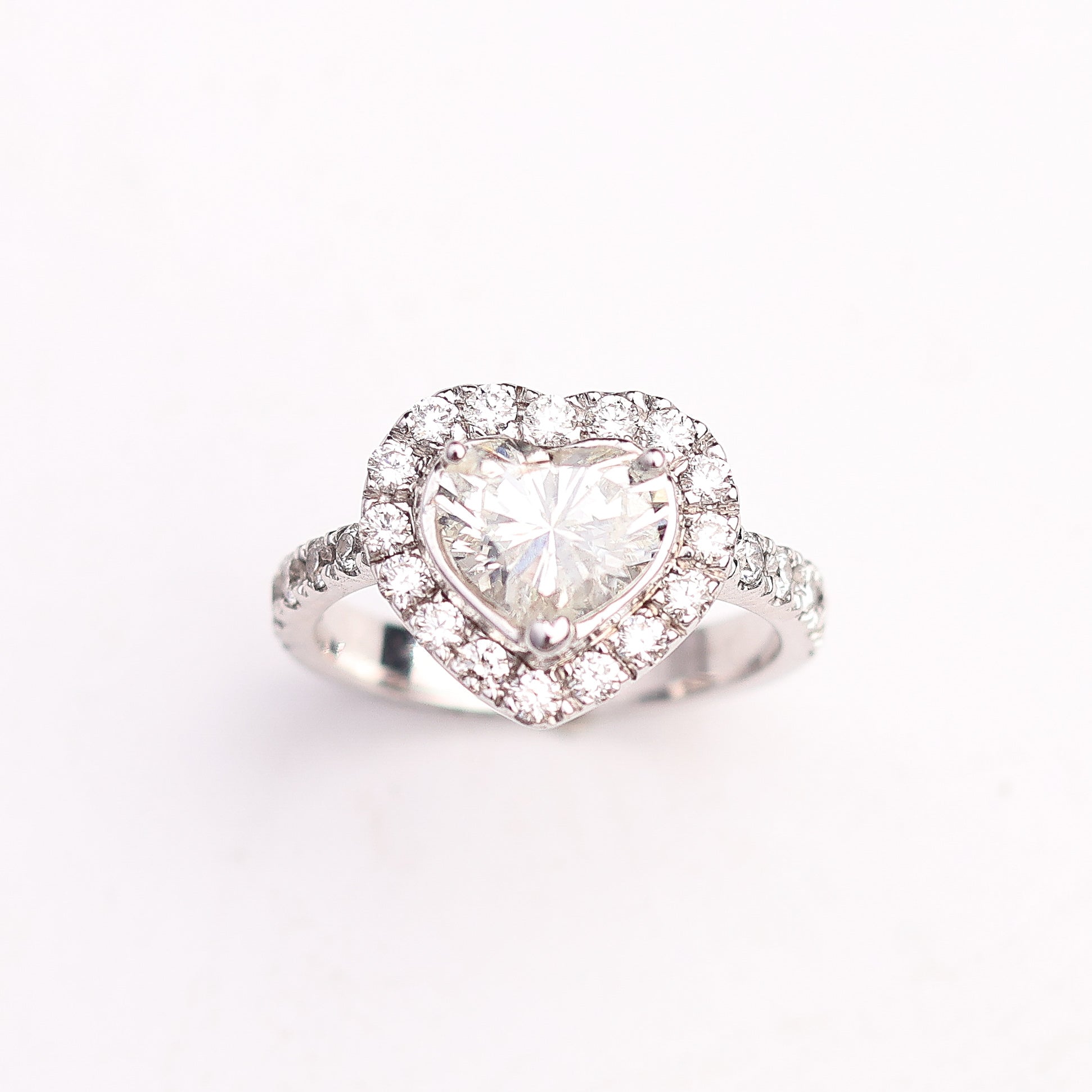 Heart Halo Engagement Ring