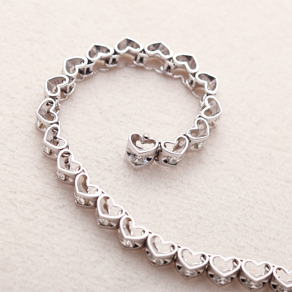Lorelei Heart Tennis Bracelet