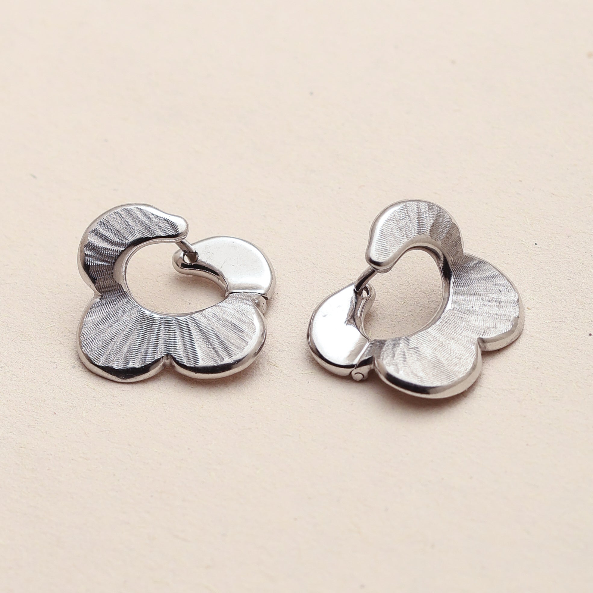 Nova Textured Hoop Earrings