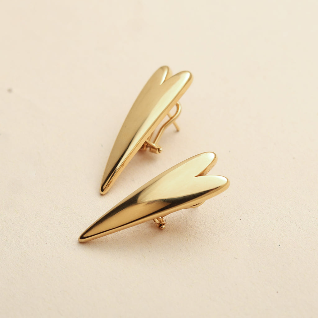 Vela Heart Clip Earrings
