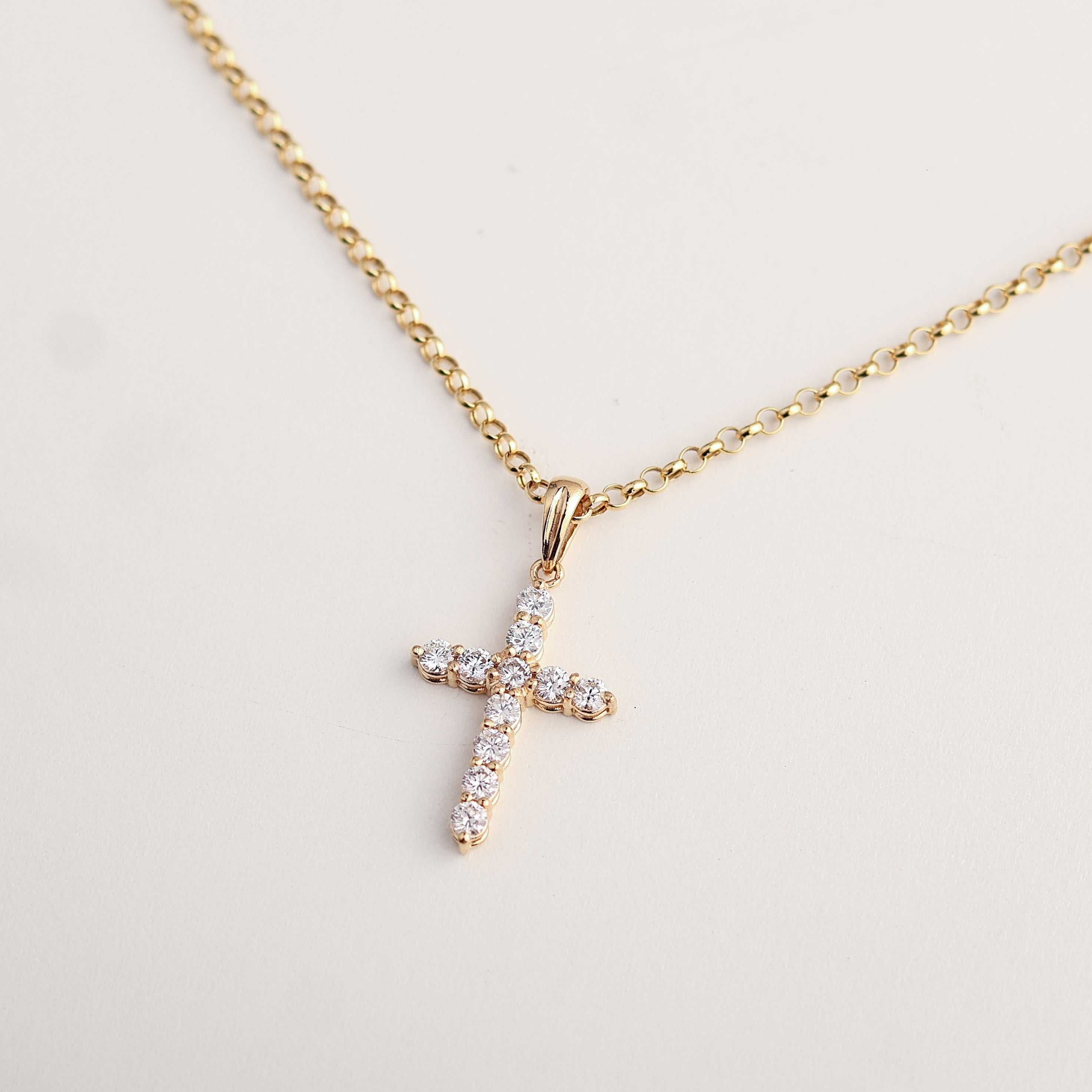 Hope Diamond Cross Pendant
