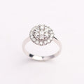 Round Diamond Halo Cluster Ring